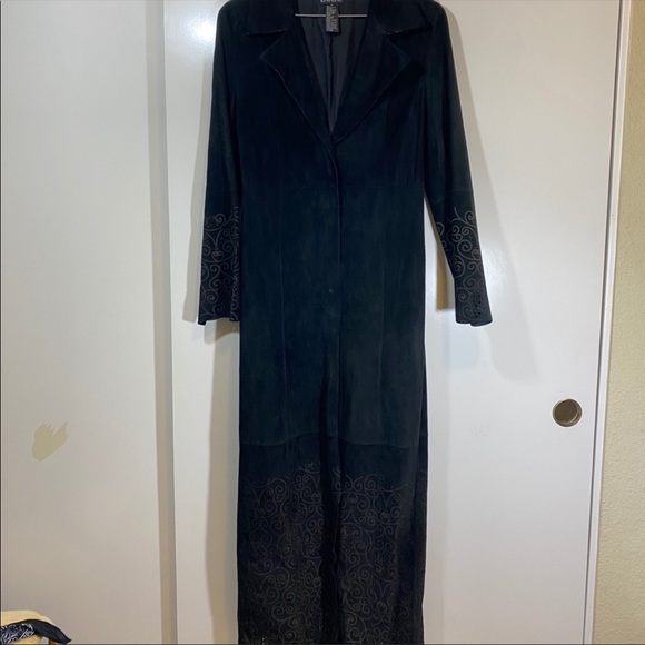 🖤Vintage bebe - Black Suede Leather Coat - Picture 7 of 7